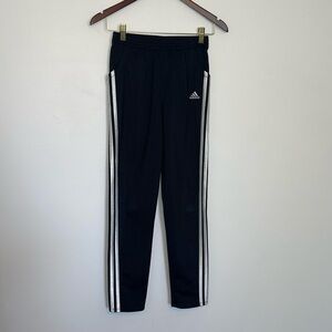 Adidas Track Pants Black With White Stripes Youth Size Large 14